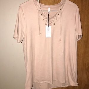 Suede lace up top Z Supply